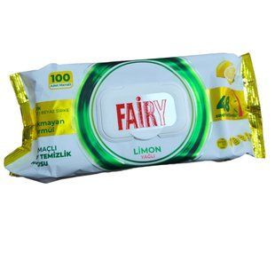 Fairy Лимон салфетки багатофункціональні 100 шт 8681554633139 фото