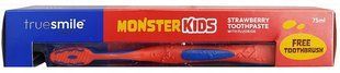 TrueSmile Monster Kids Набір Зубна паста 75 мл + щітка Червона 5061015253749 фото
