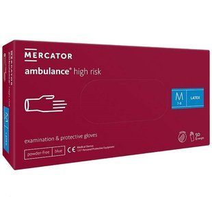 Ambulance High Risk рукавиці латексні М 50 шт 5906615004134 фото